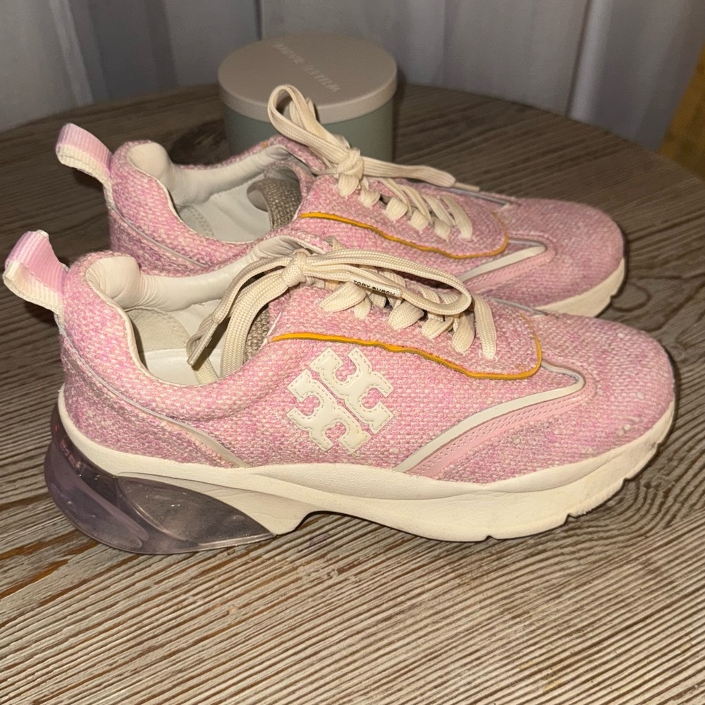 Tory Burch women’s Pink Sneakers good luck trainer size 8